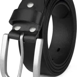 Men Black Artificial Leather, Texas Leatherite Belt-image-45