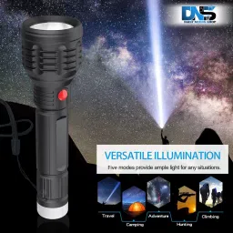 daily needs shop 50W Long Range Torch Light 2 In 1 Light Mode Rechargeable Handy 1200mAh Battery Torch image 2