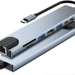 Foxne Point 8-IN-1 Hub Multiport USB-C Adapter for MacBook & PC - 4K HDTV" Card Reader-15