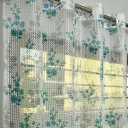 274 cm (9 ft) Tissue Transparent Long Door Curtain (Pack Of 2)-28