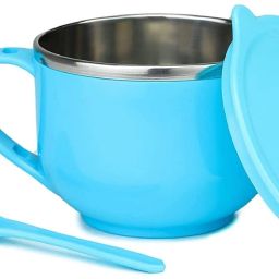 Stainless Steel Soup Bowl Soup Bowl 1 Pcs Blue Disposable-image-34