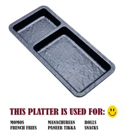 zido 6 Multipurpose Starter Platter for all type of snacks Sizzler Tray image 3