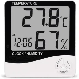 Digital White Clock-11
