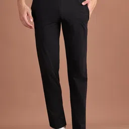 vimal jonney Men Solid Black Track Pants-picture-44