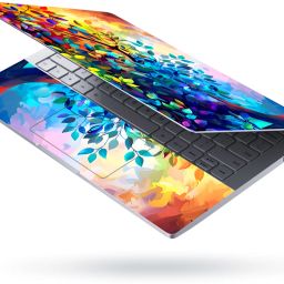 Flipkart SmartBuy Combo of Full Body Laptop Skin and Mouse Pad - Abstract Rainbow Tree No Residue Removable Self Adhesive Vinyl Reusable Laptop Skin Compatible for 15.6 inch-image-86