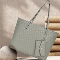 Grey Women Shoulder Bag - Extra Large Textured-image-50