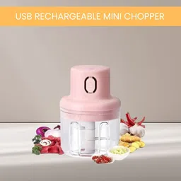 sacro Mini Rechargeable Chopper, Electric Chopper for Onion, Garlic and VegetableA13 Electric Vegetable & Fruit Chopper-picture-1