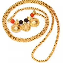 GOLD PLATED VATI MANGALSUTRA FOR WOMEN Brass Mangalsutra-image-1