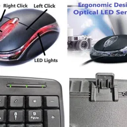 ANJO USB Keyboard-LED Mouse-Non Slip Mouse Pad-3in1 Cleaner-OTG C Type-LED Combo Set image 3