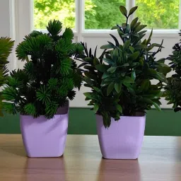 Small Wild Flower Artificial Flowers Pot (6 inch/Green Artificial Flowers Pot Green Wild Flower Artificial Flower with Pot-image-32