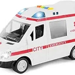 Ambulance Toy with Light and Siren Sound Effects, Heavy Duty Rescue Vehicle Toy-image-68