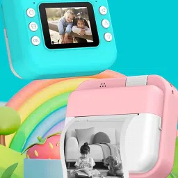 Smartbeats Smart-Kids Instant Print Camera for Kids 180° Rotating Lens, Video Recorder, Photo Filters Instant Camera image 3