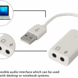 ASTOUND White USB External Sound Card Audio Adapter with Mic-G5 Phone Converter image 5