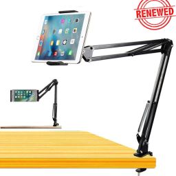 BROLAVIYA Renewed Gooseneck Lazy Long Arm Mobile / Tablet Mount For 4 to 11 Inch Display Mobile Holder-16
