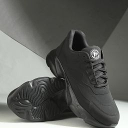 Roadster Men Black Faux Leather Casual Shoes Lace Up Sneakers Sneakers For Men-image-98