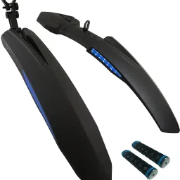 Cycle Mudguard Reflective Tape with Handle Bar Grip Combo Blue for Bicycle Bikes Clip-on Front & Rear Fender-6