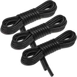 XERUS shoe lace Formal Round Black 90cm 3pair formal lether shoe Shoe Lace-image-61