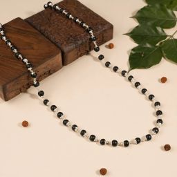 Original Karungali Malai Silver Cap with Certificate Wood Chain-image-61