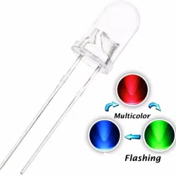 Branded 5mm RGB Super Bright Fast Flashing LED Red Green Blue, Transparent Total 100 Pieces Light Electronic Hobby Kit-11