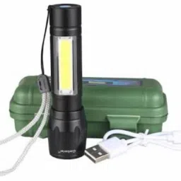 gaudee GD MINI RECHARGEABLE LED TORCH FOR SAFETY, USB CHARGEABLE, PORTABLE WITH SAFETY CASE, 3 MODE LIGHT Torch image 4