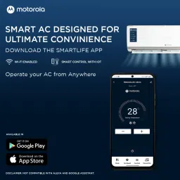 motorola 2025 2 Ton 3 Star Split Inverter Expandable 7-in-1 Convertible with Rapid cool technology AC with Wi-fi Connect- White image 3
