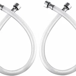 18" Inches White Heavy Duty PVC Connection Pipe Suitable For Geysers, Countertop Faucets/Water Taps, Wash Basin (Pack of 2) Hose Pipe-image-37