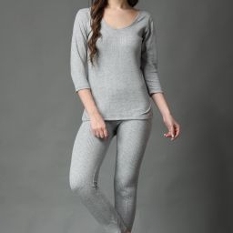FF Thermal Warmer Vest & Bottom Combo Winter Innerwear Top and Lower For Women Women Top - Pyjama Set Thermal-image-41