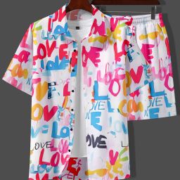 Shirt Chino Shorts Western Set-image-99