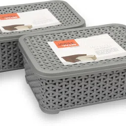 Plastic Keep All Mini ,Silver Storage Basket-image-10