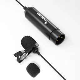 maono AU-XLR10 XLR Collar Lavalier Microphone, Condenser Clip-on Mic for Audio Mixer, Recording Studio, YouTube Microphone image 2