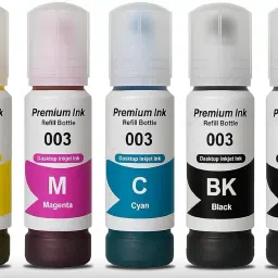 HV Cartridges 003 Refill Ink for Epson L3110,L3115,L3116,L3150,L1110,L3151,L3152,L3156 Printer Black + Tri Color Combo Pack Ink Bottle-image-20