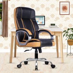 Vintage Mid Back Ergonomic Revolving Leatherette Office Executive Chair-image-90