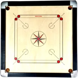 Gamers Premium 32inch Round Pocket Carrom Board 4 cm Carrom Board-picture-38