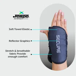 jaspo Secure Hybrid Wrist Guards for Skating, Cycling for All Age Groups - Large Size Skating Wrist Guard image 3