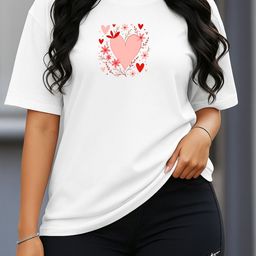 szn Women Graphic Print, Floral Print, Printed Round Neck Polycotton White T-Shirt-picture-17