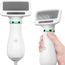 Pet Hair Dryer 2 in 1Pet Grooming Dryer with Slicker Brush Dog Trimmer White Pet Hair Trimmer-image-45