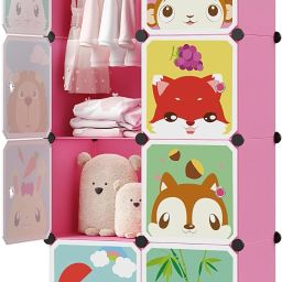 8-Door 8-Shelf Plastic Kids Collapsible Cupboard PC Collapsible Wardrobe PC Collapsible Wardrobe-image-14