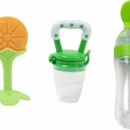 Baby fruit nibbler with fruit teether & spoon feeding bottle for feeding (Set 3)- Silicone-image-92