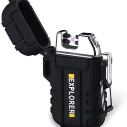 WRADER UPGRADED QUALITY WATERPROOF Flameless Electric Lighter Dual Arc Plasma Lighter Rechargeable Lighter Windproof Explorer Lighter Cigarette Lighter for Camping Cigarette Lighter-image-17