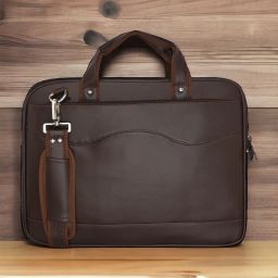 Brown Men Shoulder Bag - Extra Large Classic Vegan Leather 16 inch Sleek Laptop Messenger Hand Bag for Men Women | Faux Leather Shoulder File Bags Office College | Corporate Gift Item For Men Women | Shoulder Side Crossbody Beg | messenger bag men leather | bike tourister travel bags | Ipad Tablet Document Holder Bags | Ultra Sleek Vegan Leather hand messenger Bag for men women | Corporate office laptop bag men | tablet ipad document holder | Faux Leather TopGrain Faux Leather Messenger Shoulder Side Bag for Men | messenger bags for men | office shoulder bag for men |laptop messenger bags men waterproof | laptop bag 15.6 inch |file bag |leather messenger beg | Corporate Gift Items | birthday gift item for men |-image-1