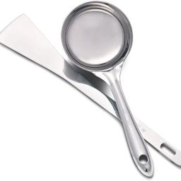 Stainless Steel Dosa Spatula And Dosa Ladle With Flat Base Disposable Stainless Steel Serving Spoon-2