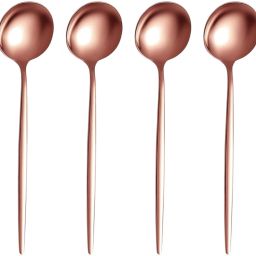 French Style Table Spoons|Flatware for Dinner, Party, Camping|Rosegold Stainless Steel Cutlery Set-image-37