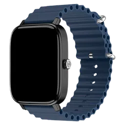 noise Ripple Silicon Strap for noise ColorFit, NoiseFit, Mettalix, Force Plus & Endeavour (22mm) (Sweat Resistant, Dark Blue)-17