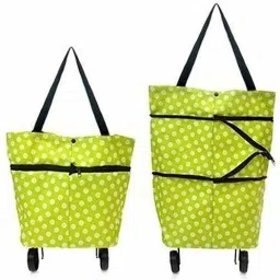 Polyester Trolley Shopping Bags Traveling Vegetable Grocery Clothing Bag with Light Weight and Medium Size Wheels. Portable Trolley Bag Plus Hand Bag 3 in 1 Shopping Bag-22