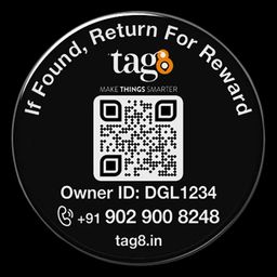 tag8 Digital Phone Recovery Tag (AI Enabled, 800020, Black)-24