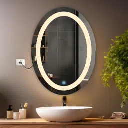 germa sanitarywares Edge Light LED Mirror with 3Lights Color Tone and Touch Sensor Bathroom Mirror image 2
