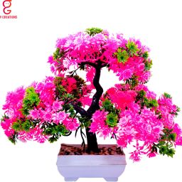 Artificial Plants with Pot for Living Room | Decorative Items for Home Decor | Pink Daisy Artificial Flowerwith Pot-25