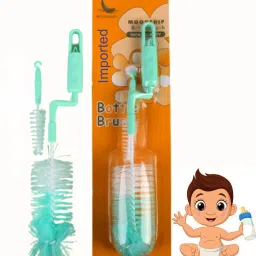 Baby Milk Bottle Nipple Straw Brush Sponge (Multicolor)-image-4