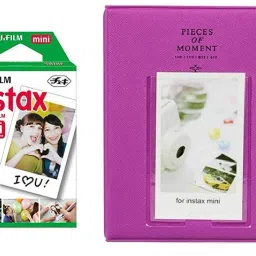 FUJIFILM Instax Mini 10x1 Sheets Instant Film with Instax Time Photo Grape Purple Album 64 Sheets Film Roll-image-86