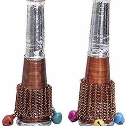 keshu handicraft Reusable Ghugra Chillum With Gitti Multicolor Copper, Terracotta Surahi-picture-36